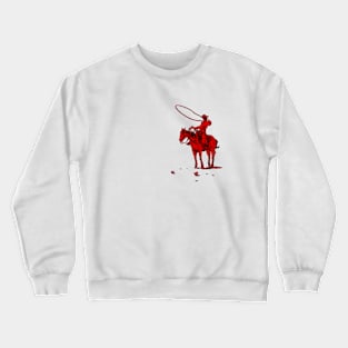 Roping the World ,Cowboy on horse 6 Crewneck Sweatshirt
